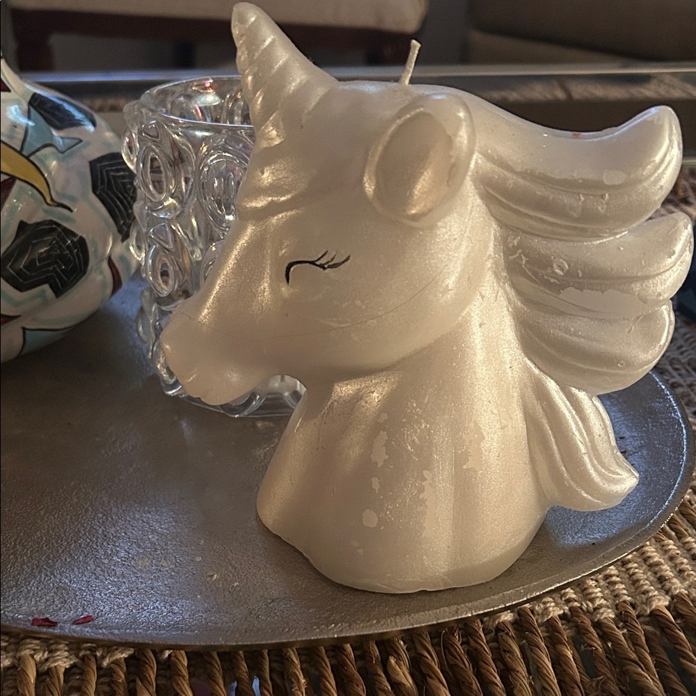 White Unicorn Candle